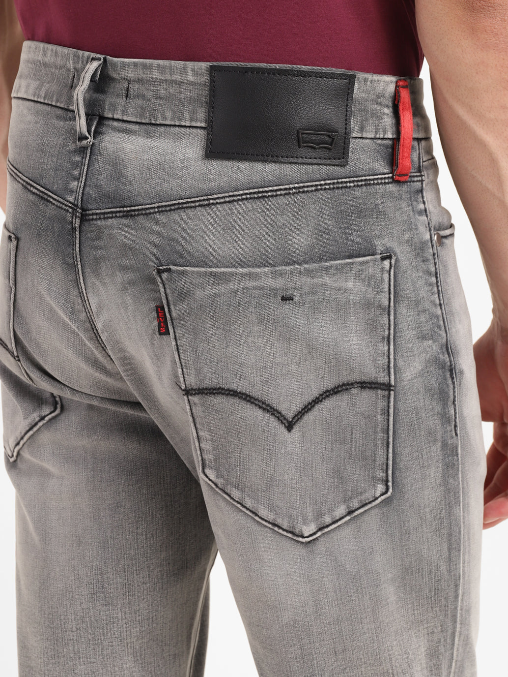 Men's Redloop 511 Grey Slim Fit Mid Rise Jeans - Image 6