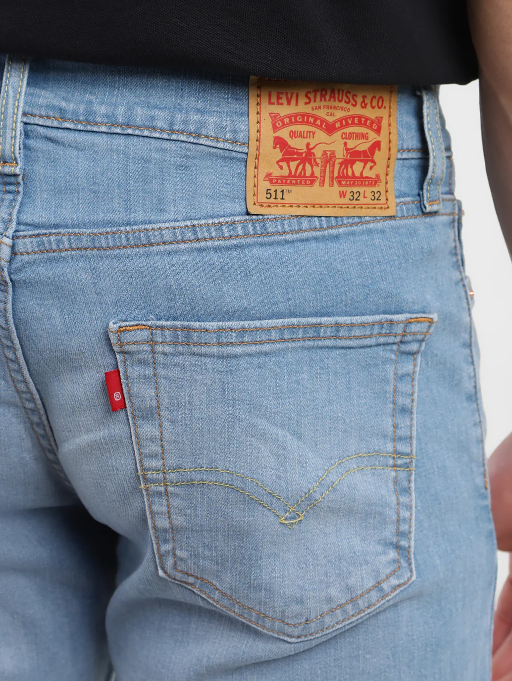 Men's 511 Blue Slim Fit Mid Rise Jeans - Image 11