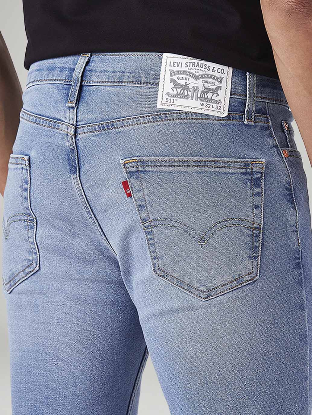 Men's 511 Light Indigo Slim Fit Mid Rise Jeans - Image 6