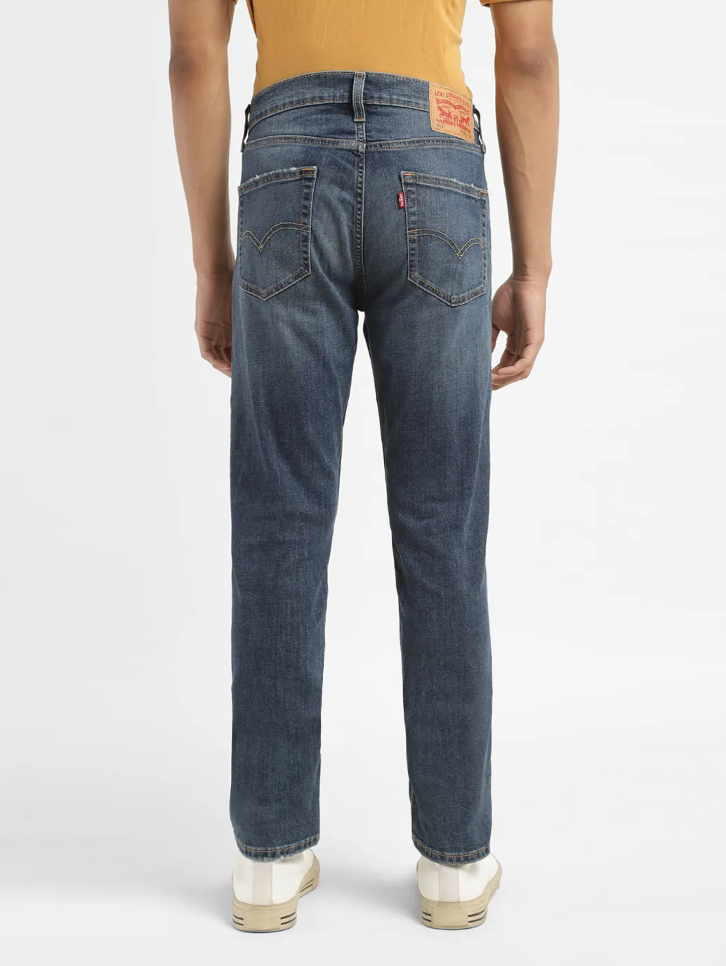 Men's 511 Blue Slim Fit Mid Rise Jeans - Image 3