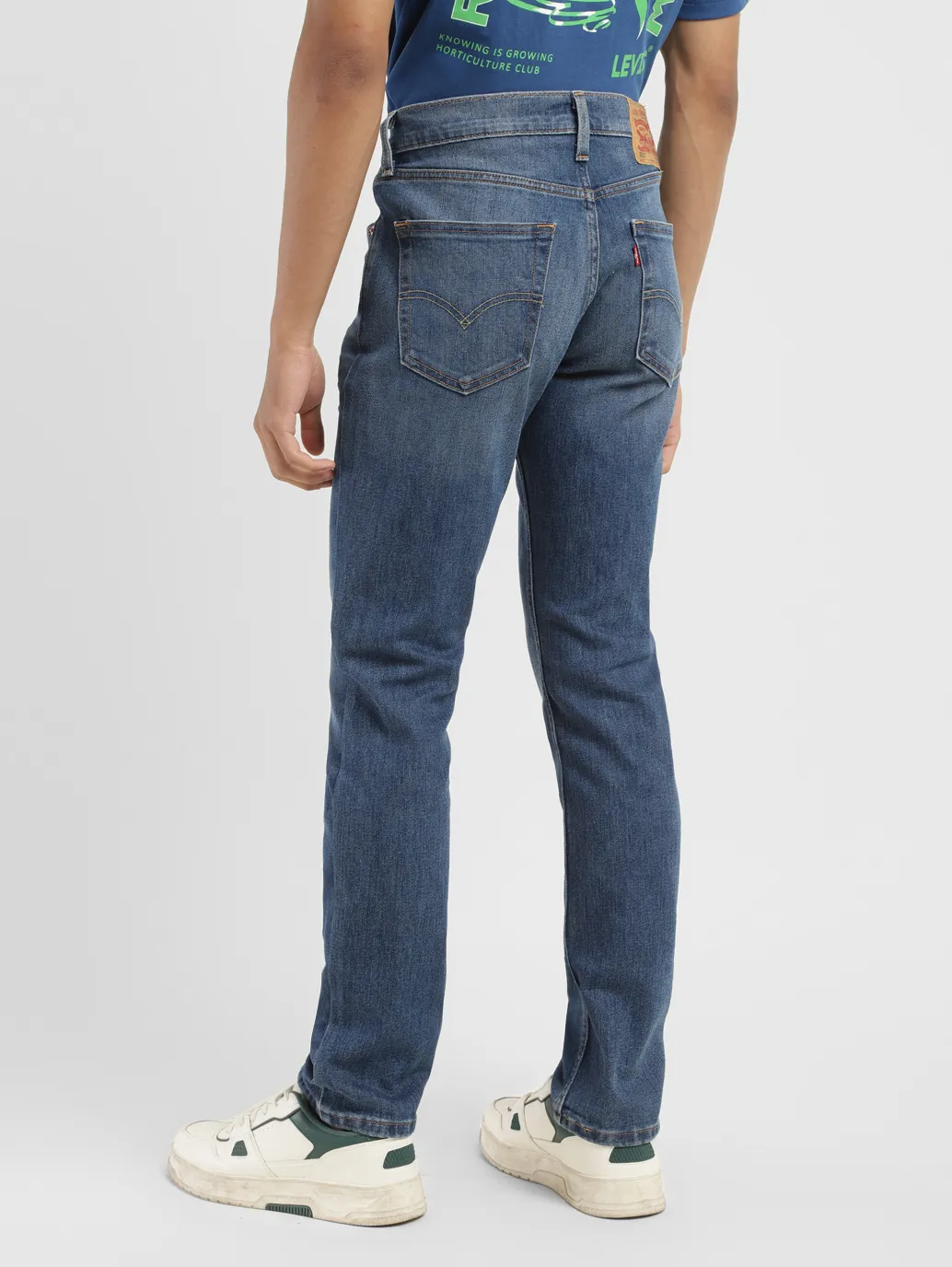Men's 511 Blue Slim Fit Mid Rise Jeans - Image 3