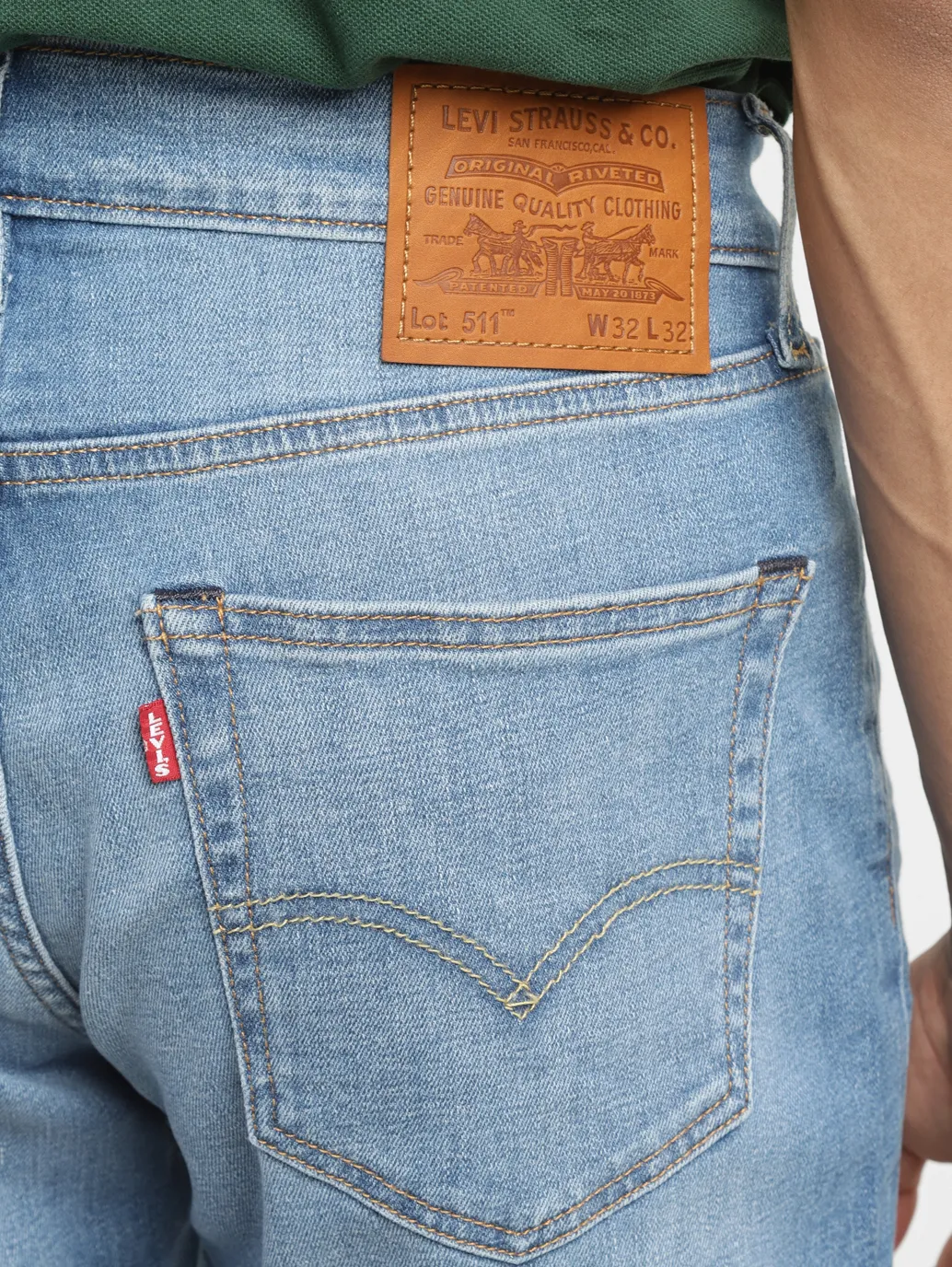 Men's 511 Indigo Slim Fit Mid Rise Jeans - Image 7