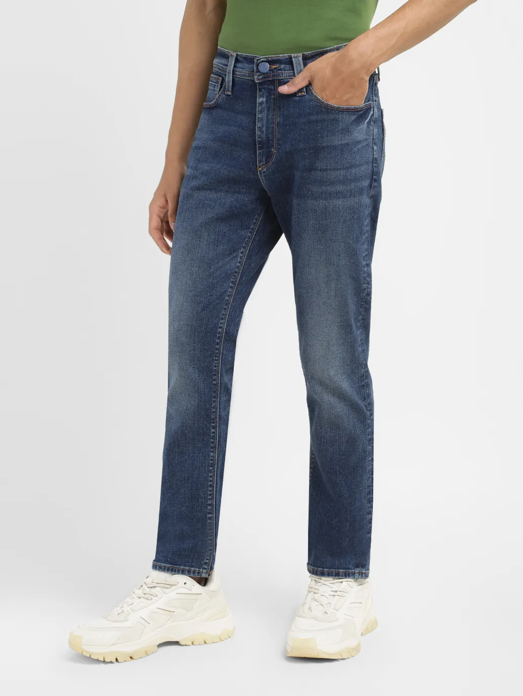 Men's 511 Blue Slim Fit Mid Rise Jeans - Image 5