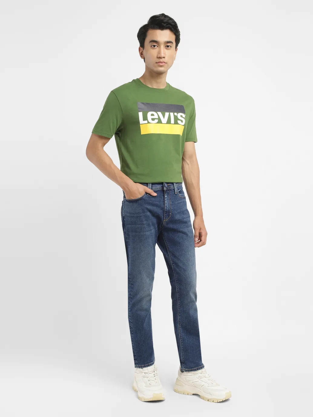 Men's 511 Blue Slim Fit Mid Rise Jeans - Image 8