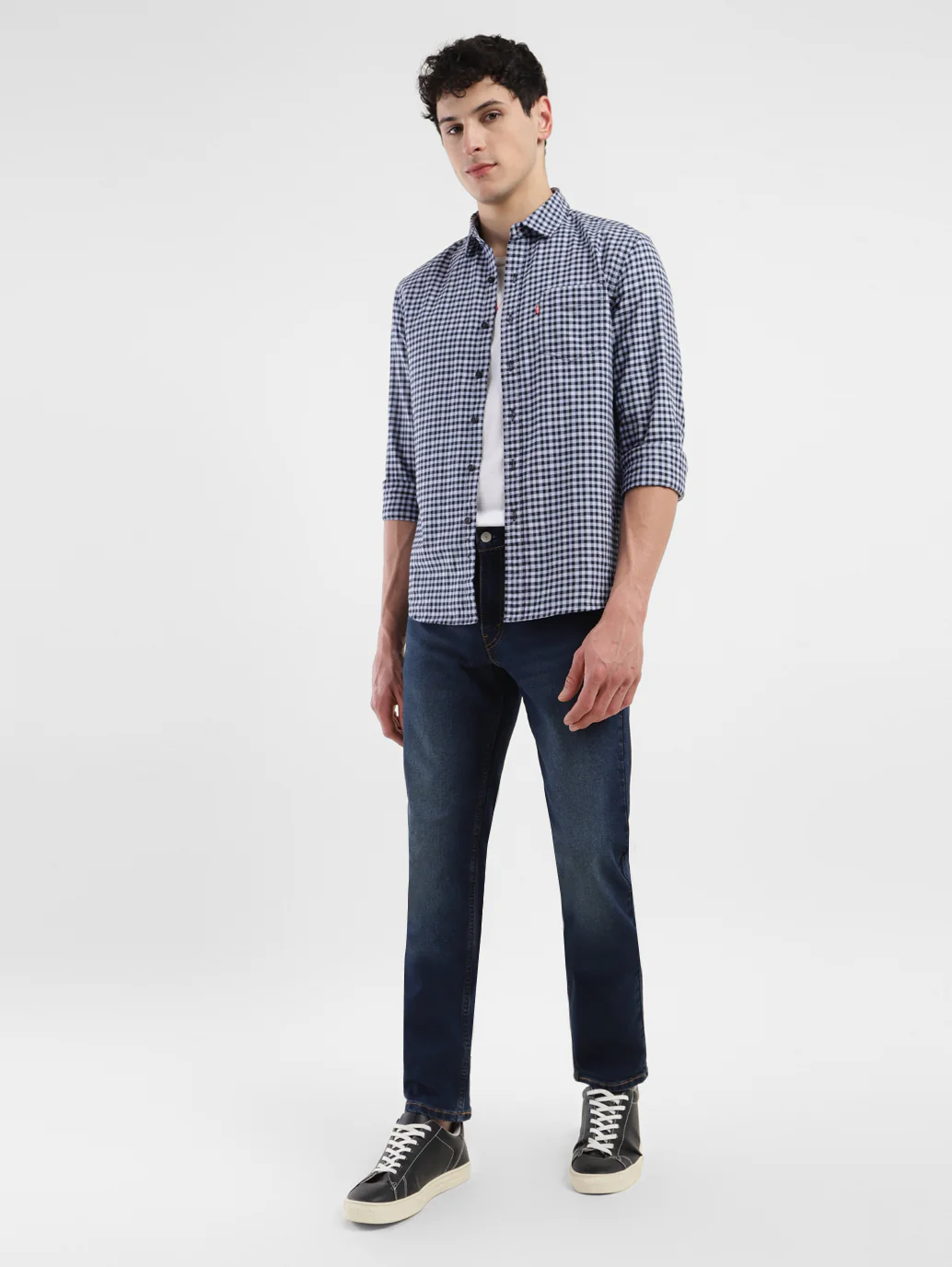 Men's 511 Navy Blue Slim Fit Mid Rise Jeans - Image 11
