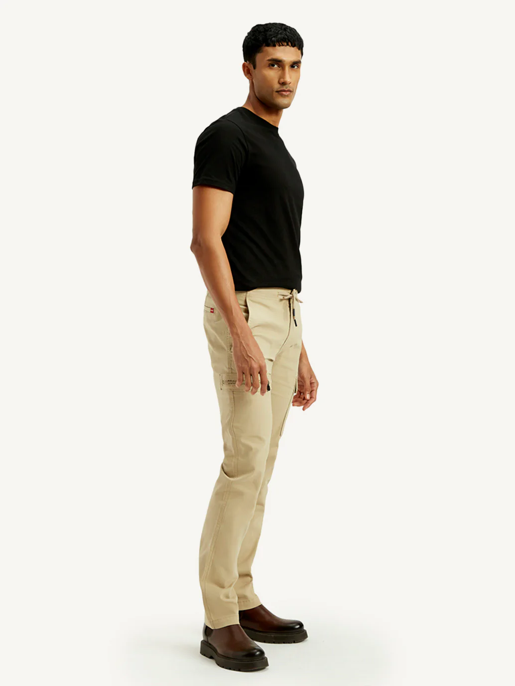 Men's 511 Beige Slim Fit Mid Rise Cargo Trousers - Image 8