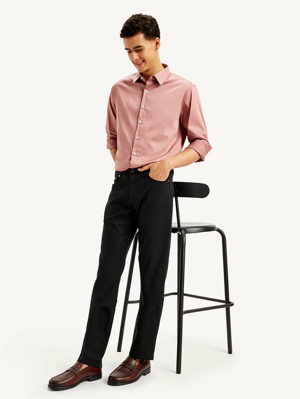 Men's Redloop 511 Black Slim Fit Mid Rise Jeans