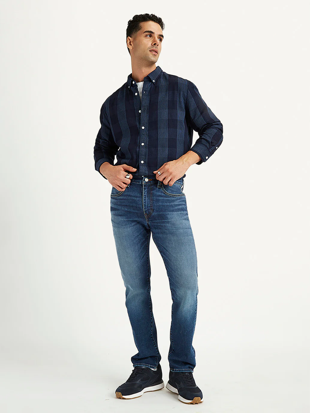 Men's 511 Blue Slim Fit Mid Rise Jeans - Image 6