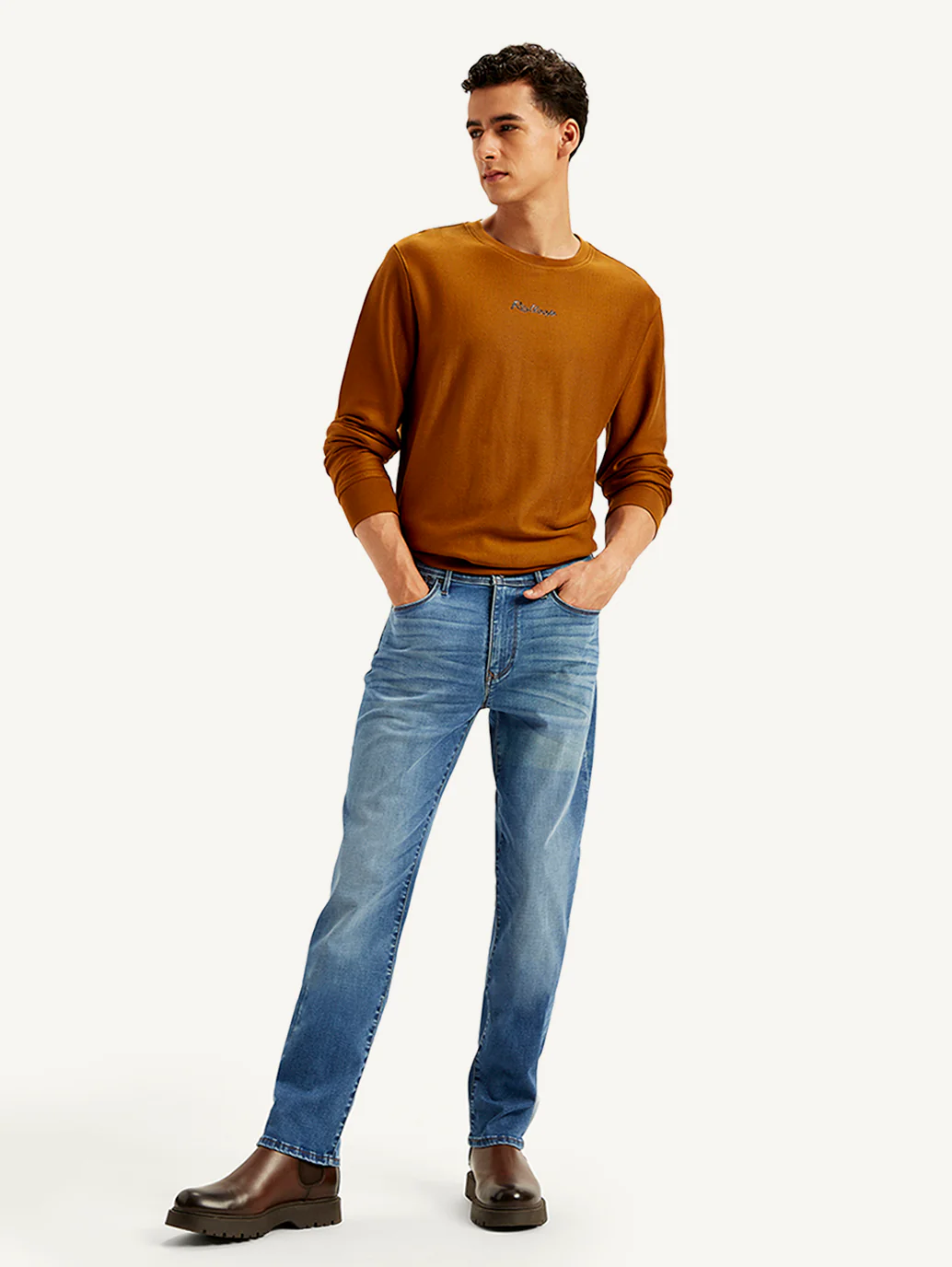 Men's Redloop 511 Blue Slim Fit Mid Rise Jeans