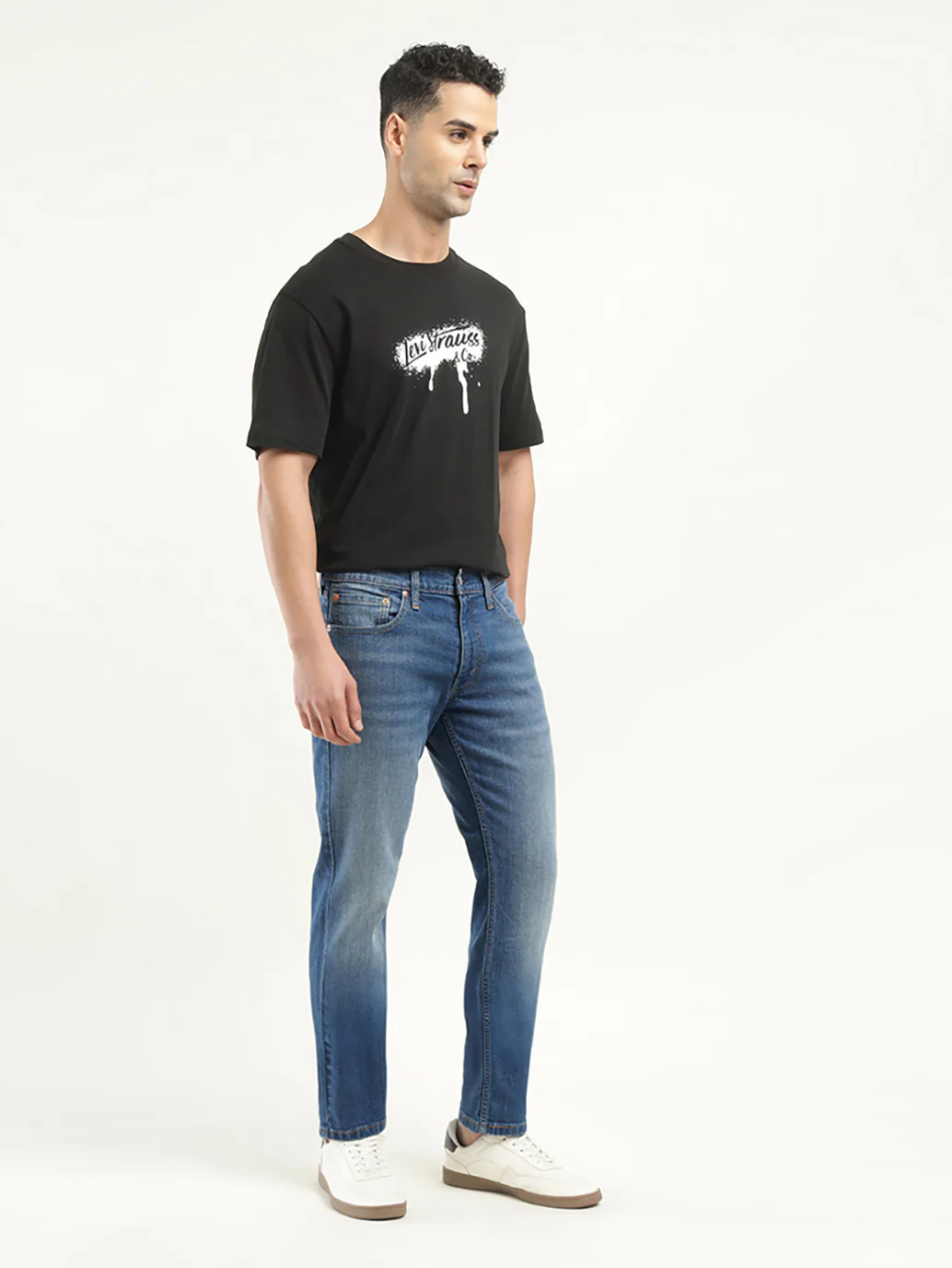 Men's 511 Dark Blue Slim Fit Mid Rise Jeans - Image 6