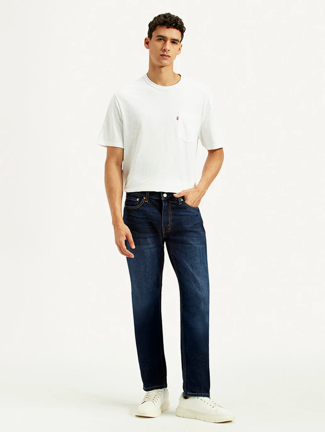 Men's 511 Dark Blue Slim Fit Mid Rise Jeans - Image 7