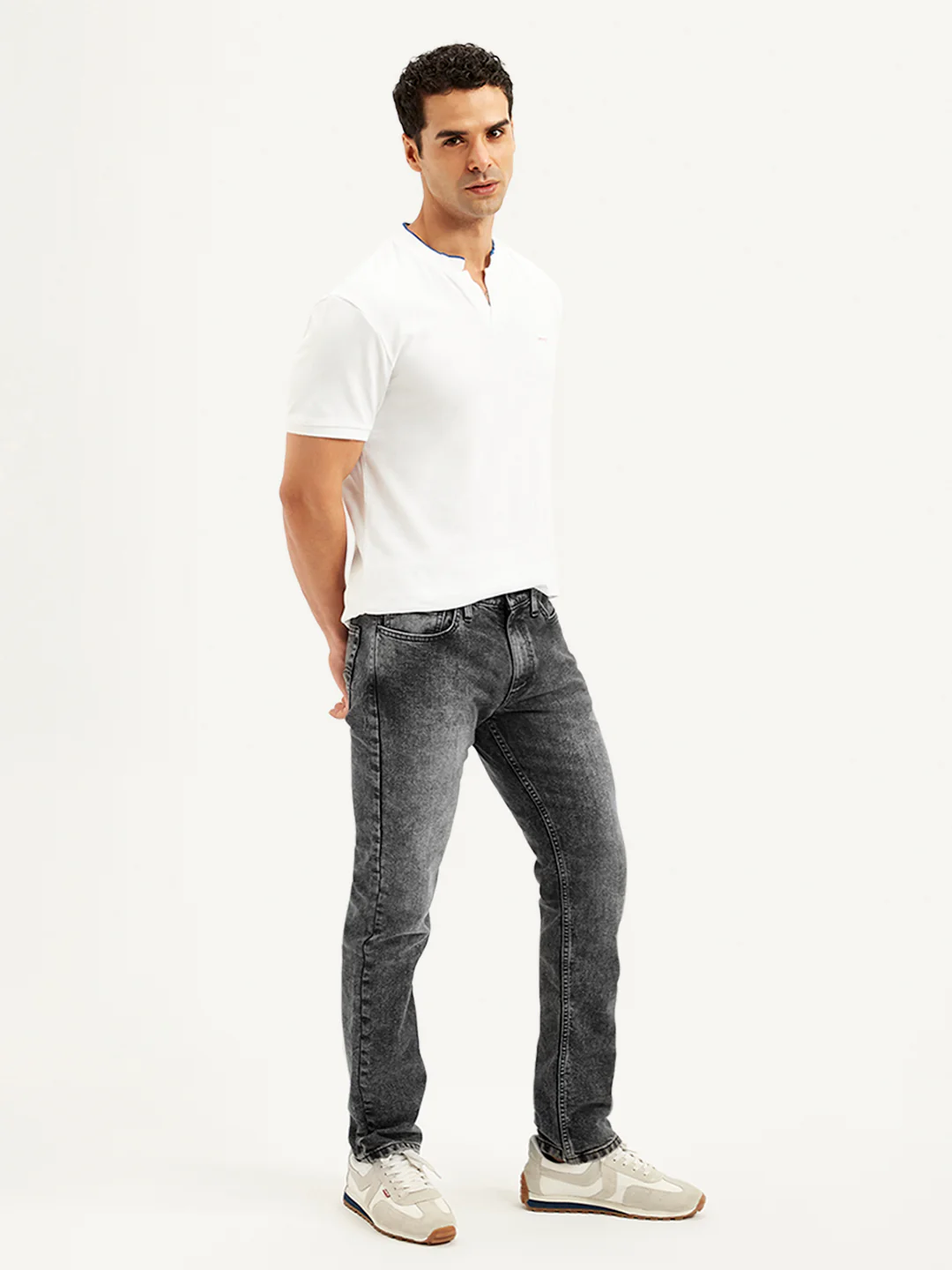 Men's 511 Grey Slim Fit Mid Rise Jeans - Image 5