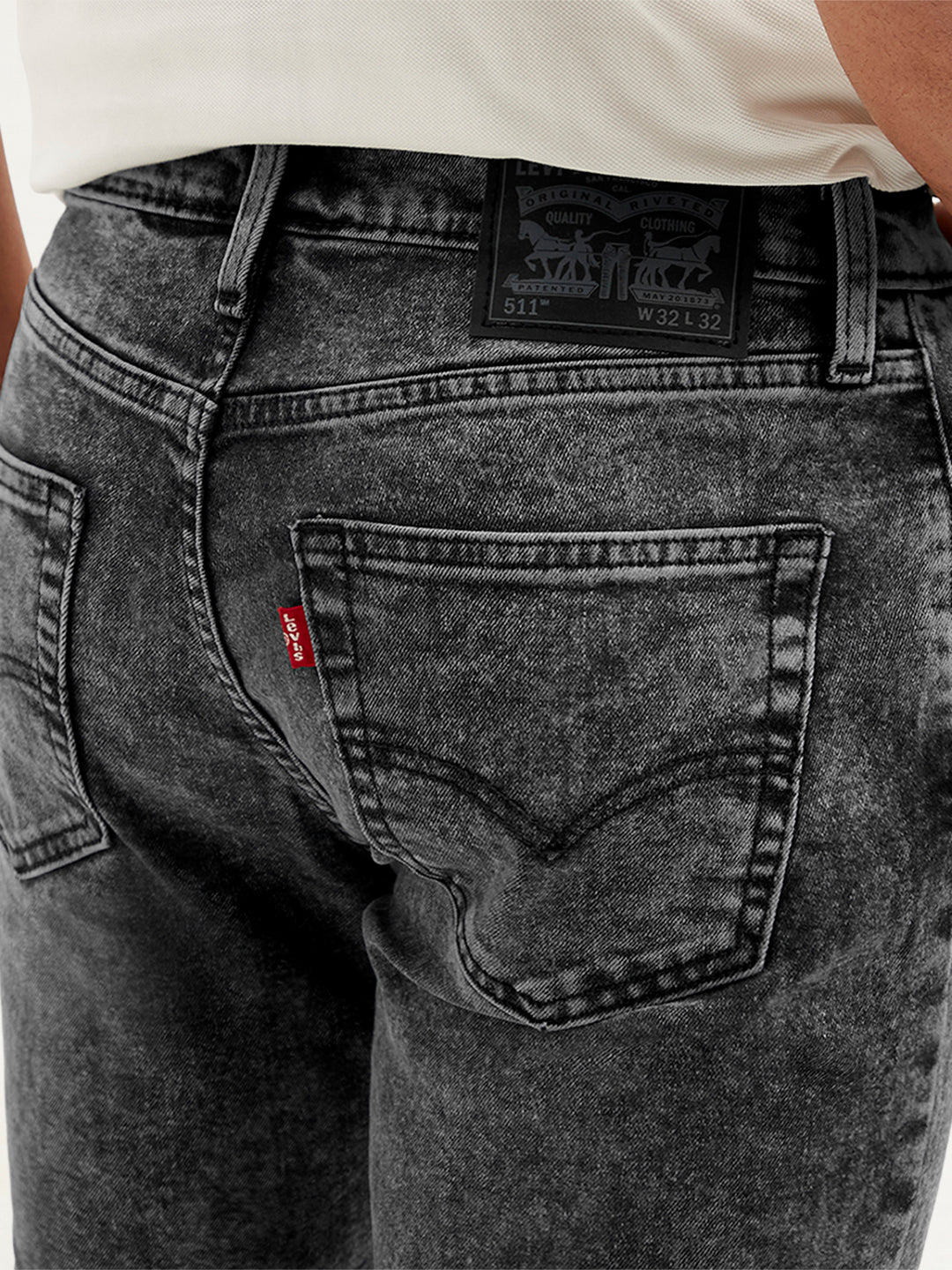 Men's 511 Grey Slim Fit Mid Rise Jeans - Image 6