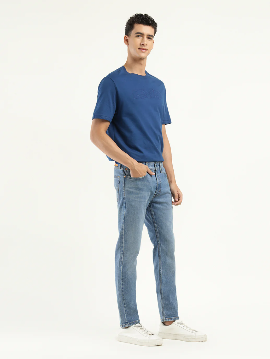 Men's 511 Indigo Slim Fit Mid Rise Jeans - Image 6