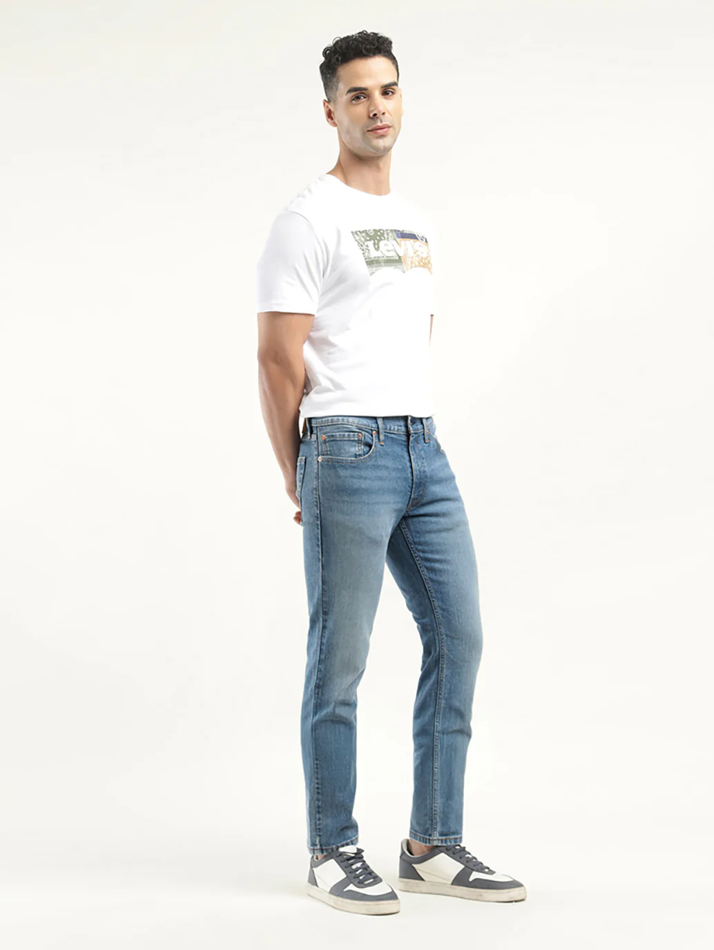 Men's 511 Indigo Slim Fit Mid Rise Jeans - Image 5