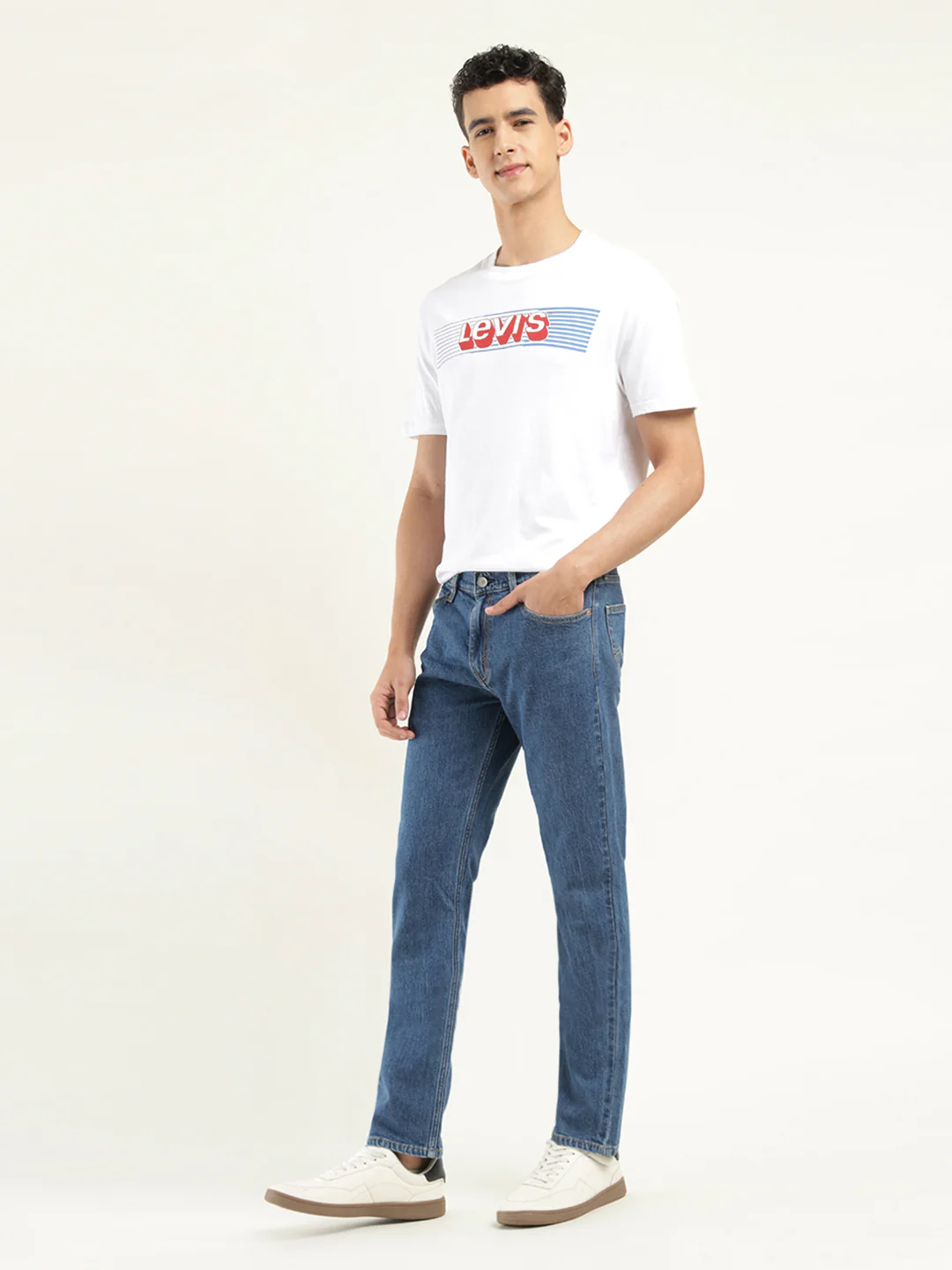 Men's 511 Indigo Slim Fit Mid Rise Jeans - Image 6