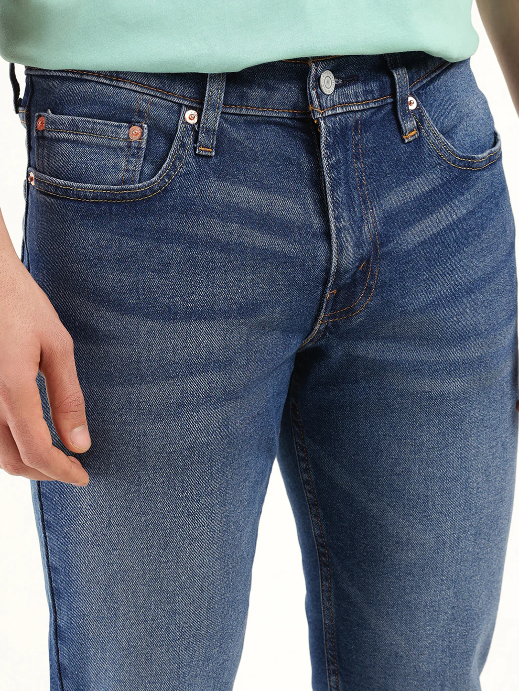 Men's 511 Indigo Slim Fit Mid Rise Jeans - Image 5