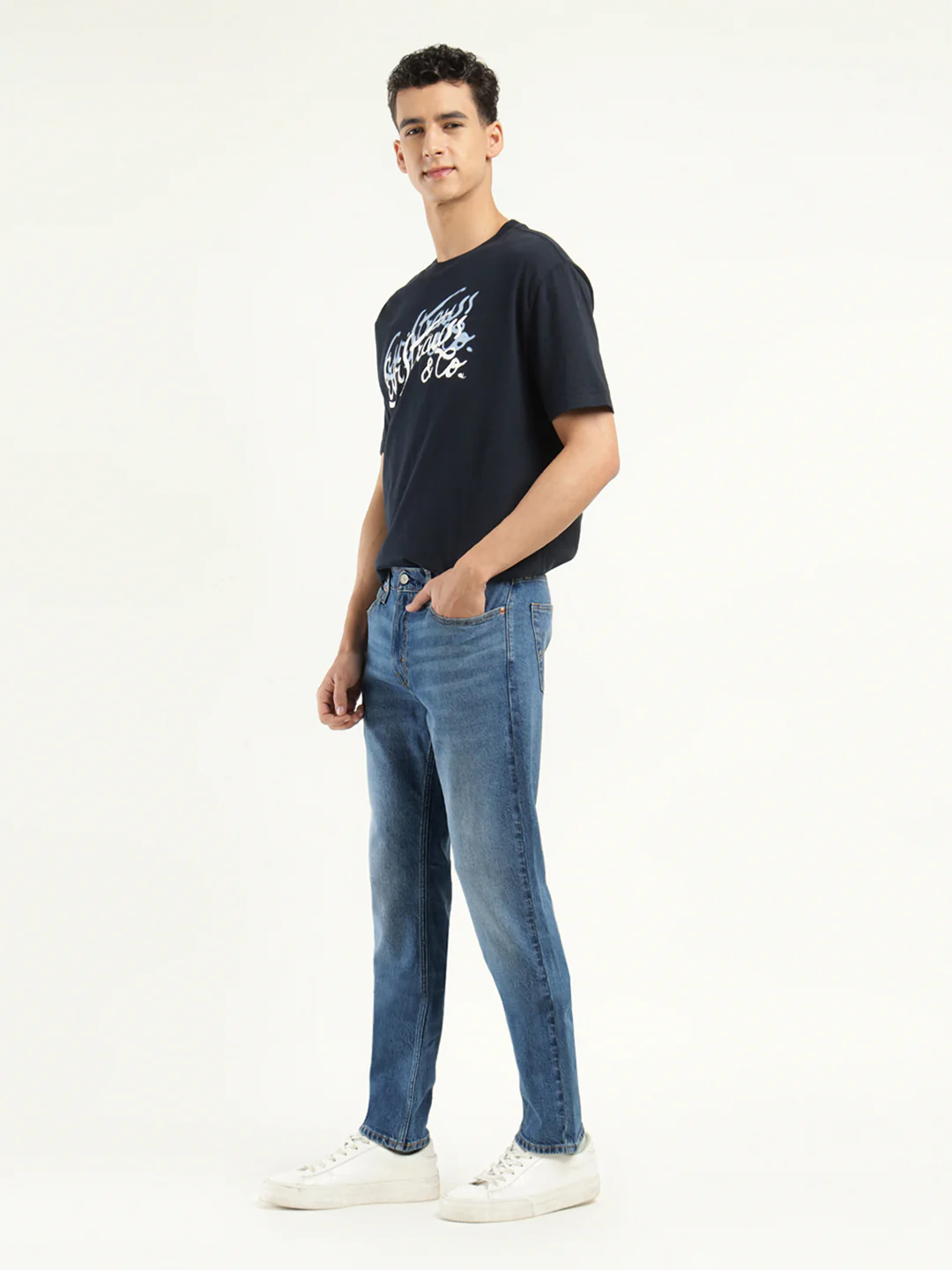 Men's 511 Indigo Slim Fit Mid Rise Jeans - Image 6