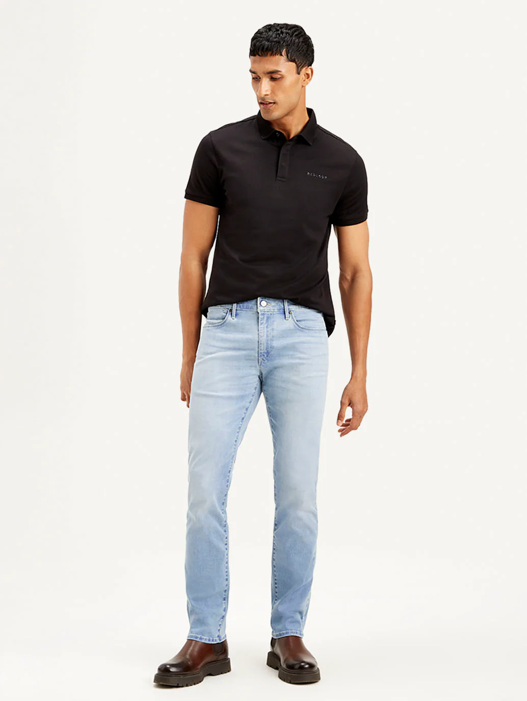 Men's Redloop 511 Light Blue Slim Fit Mid Rise Jeans - Image 2