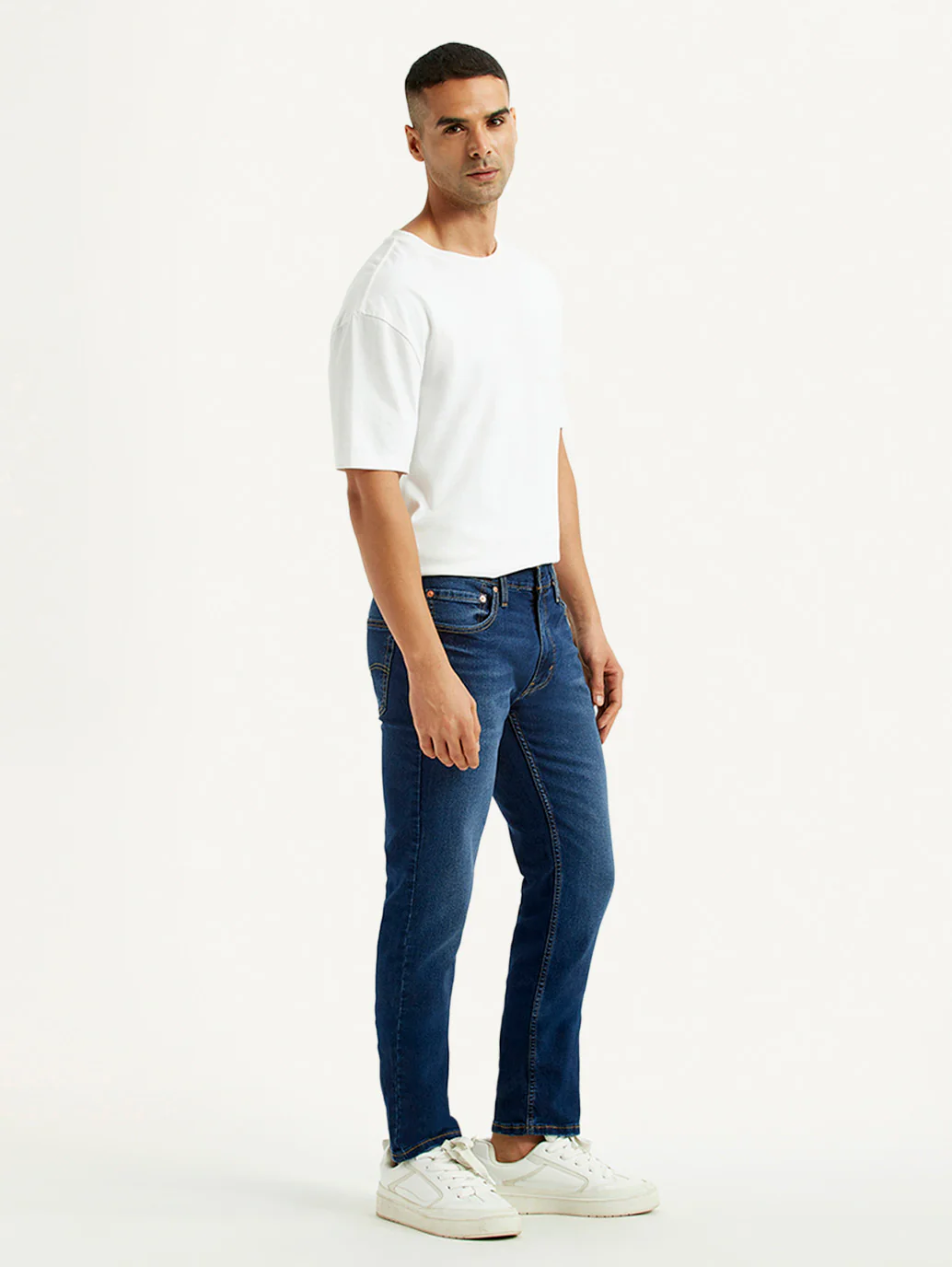Men's 511 Dark Indigo Slim Fit Mid Rise Jeans - Image 6