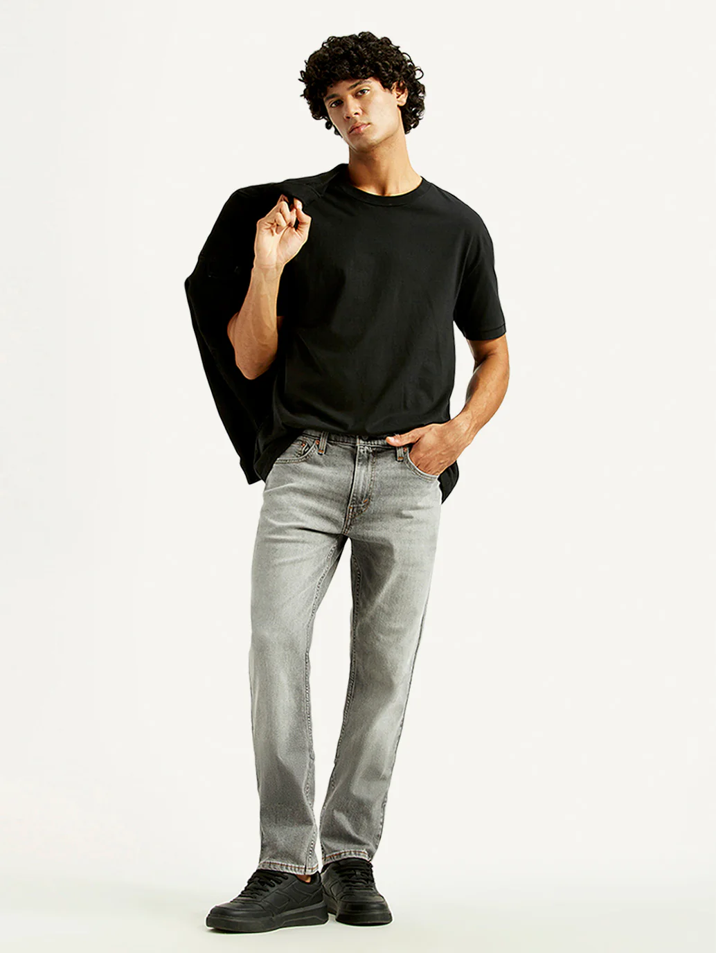 Men's 511 Light Grey Slim Fit Mid Rise Jeans