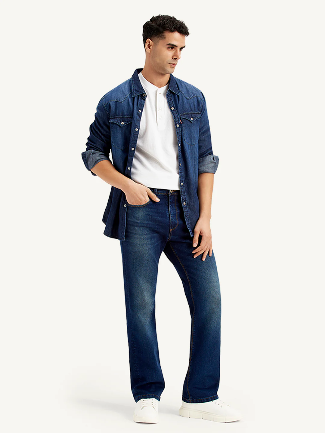 Men's 511 Navy Blue Slim Fit Mid Rise Jeans