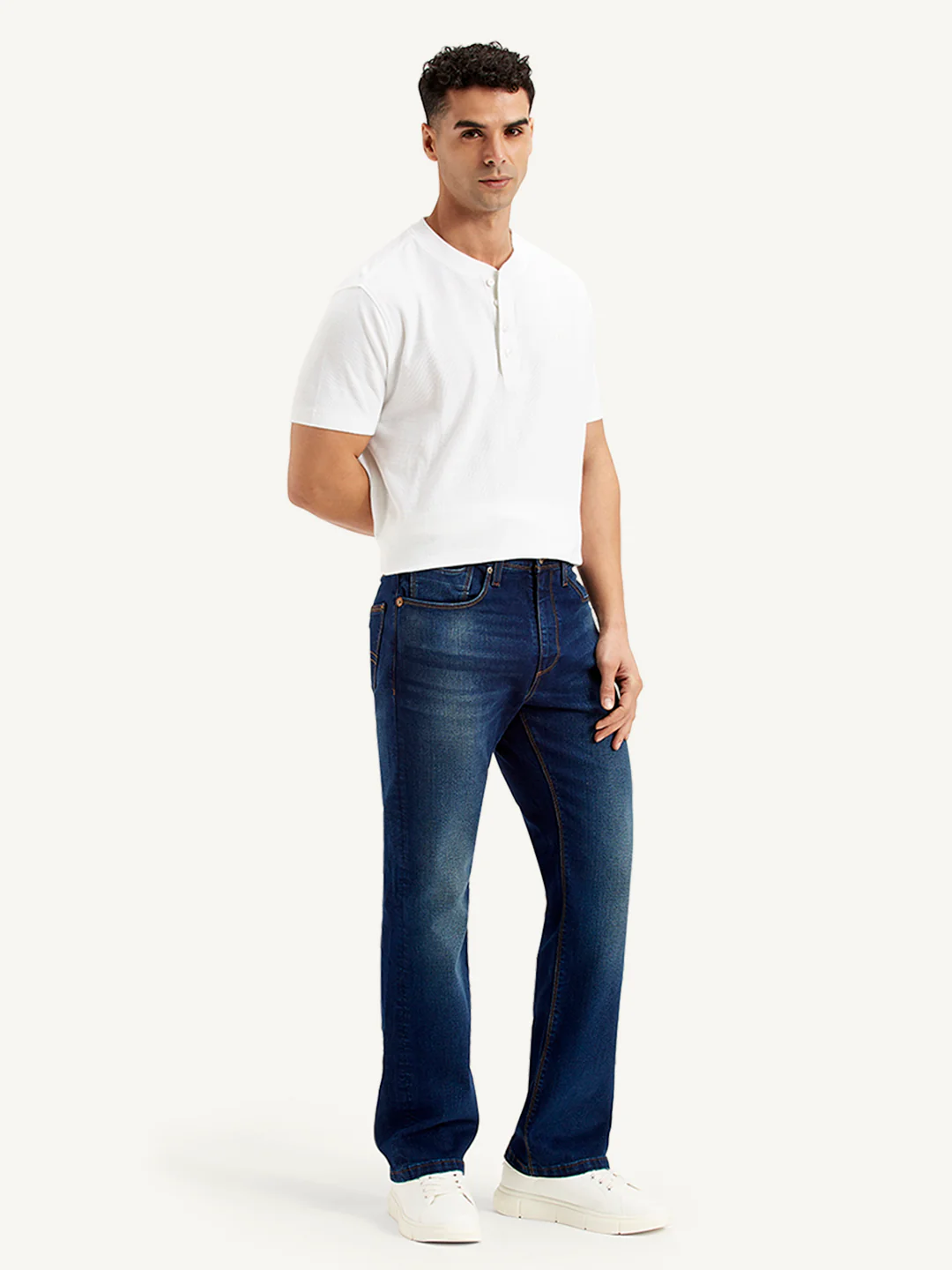 Men's 511 Navy Blue Slim Fit Mid Rise Jeans - Image 5