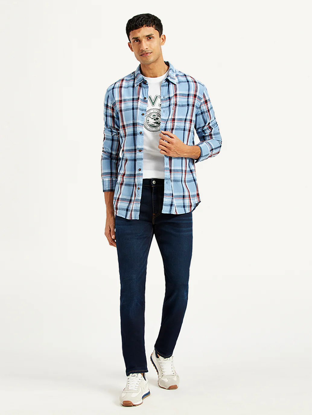 Men's 511 Navy Blue Slim Fit Mid Rise Jeans