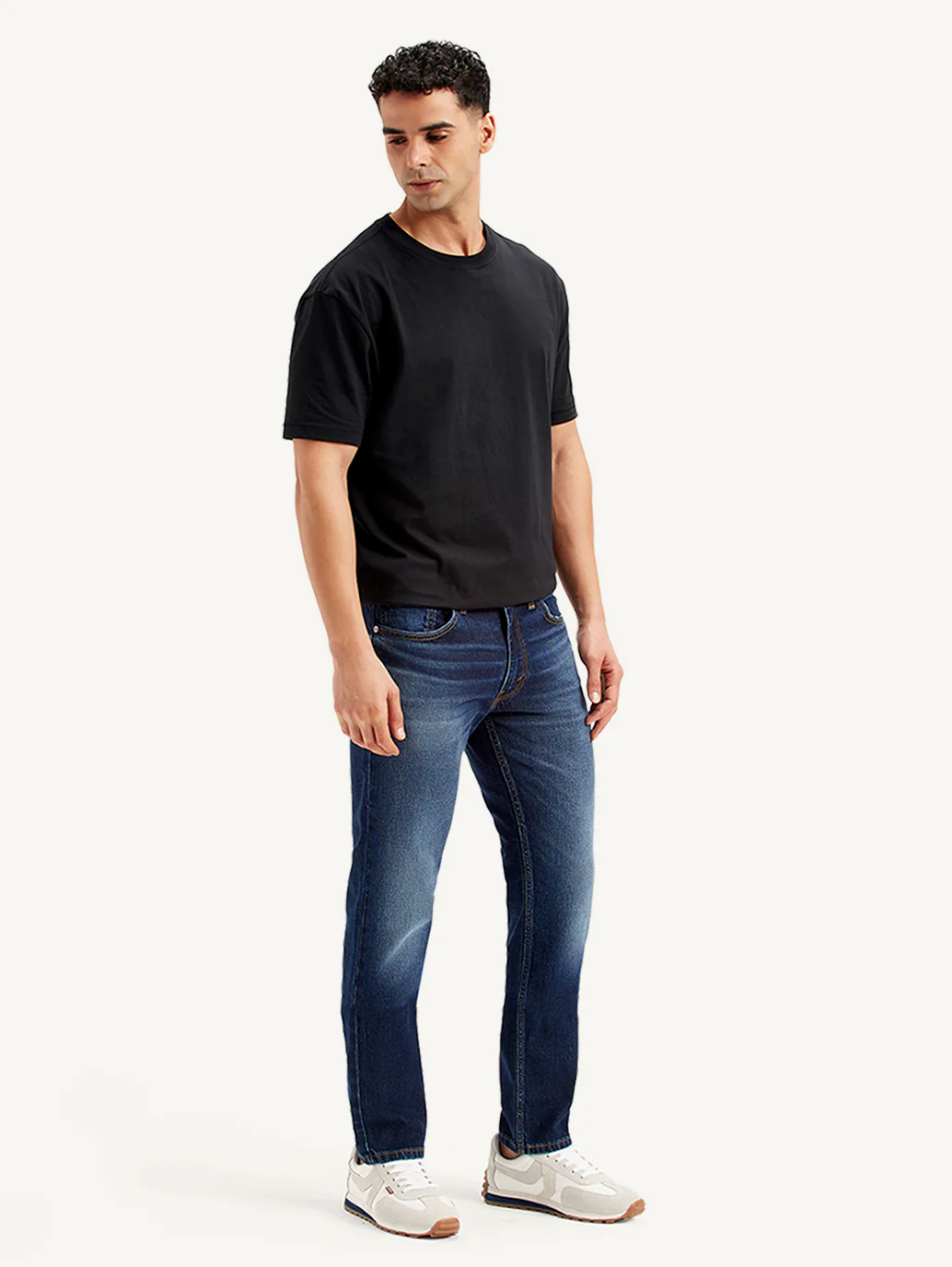 Men's 511 Navy Blue Slim Fit Mid Rise Jeans - Image 5