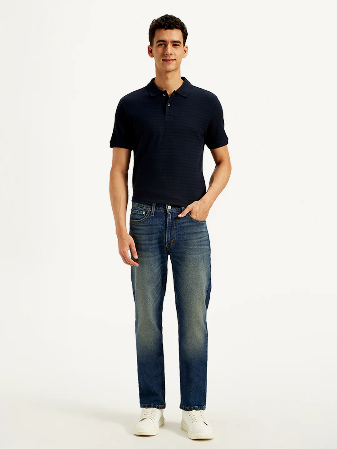 Men's 511 Navy Blue Slim Fit Mid Rise Jeans - Image 2