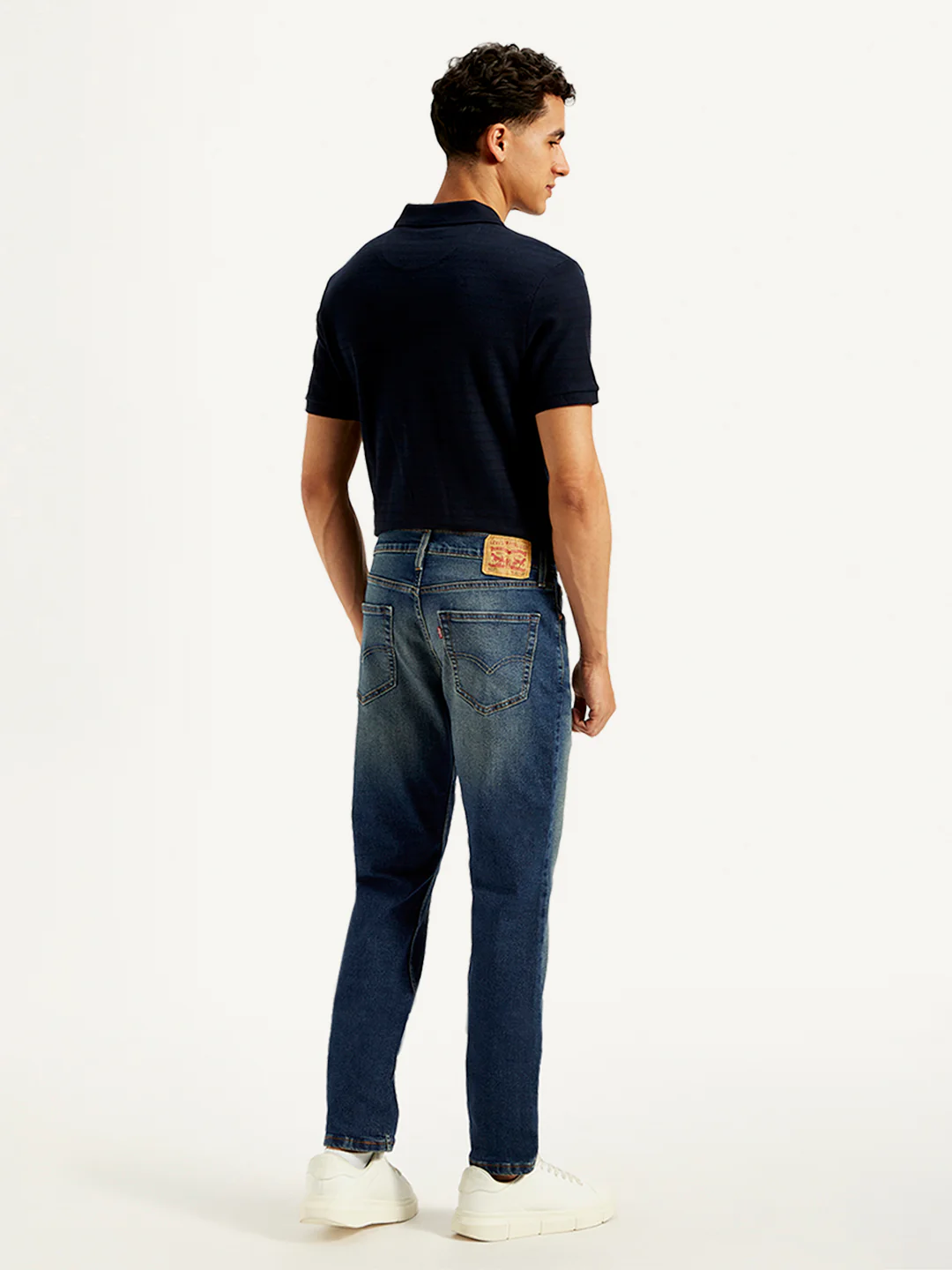Men's 511 Navy Blue Slim Fit Mid Rise Jeans - Image 3