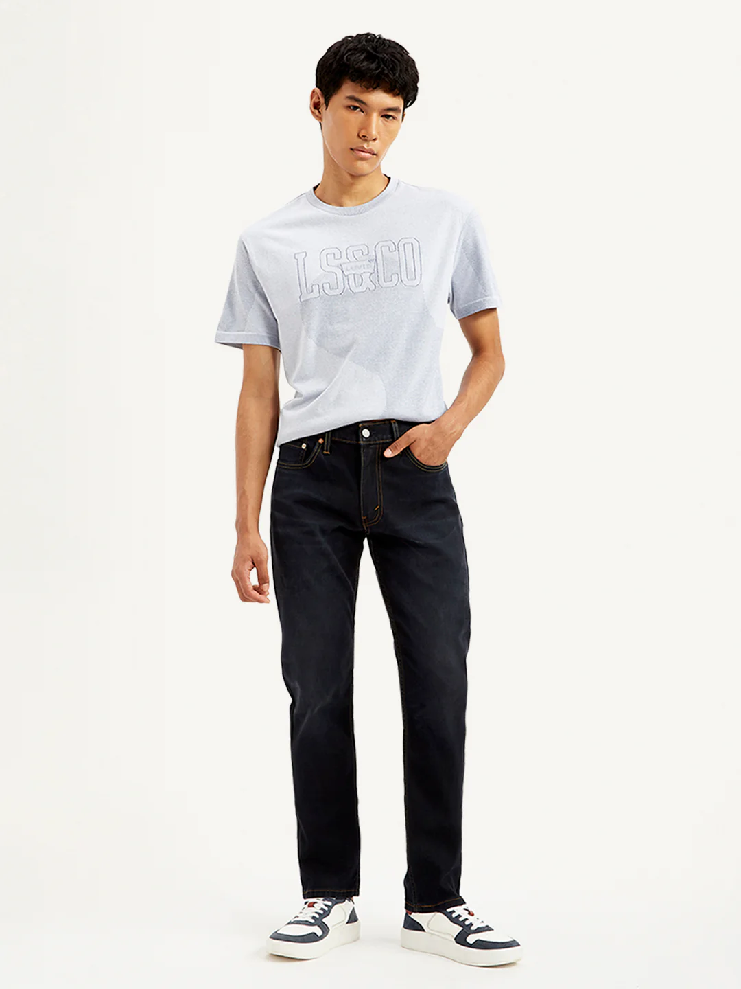 Men's 511 Navy Blue Slim Fit Mid Rise Jeans
