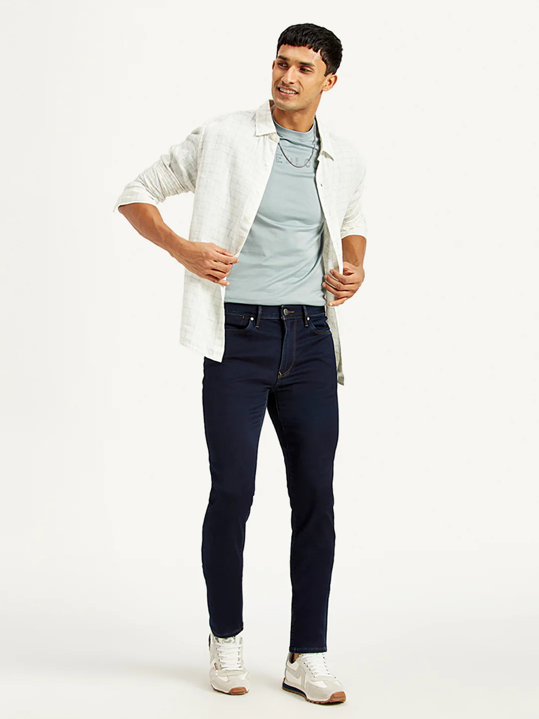 Men's Redloop 511 Navy Blue Slim Fit Mid Rise Jeans