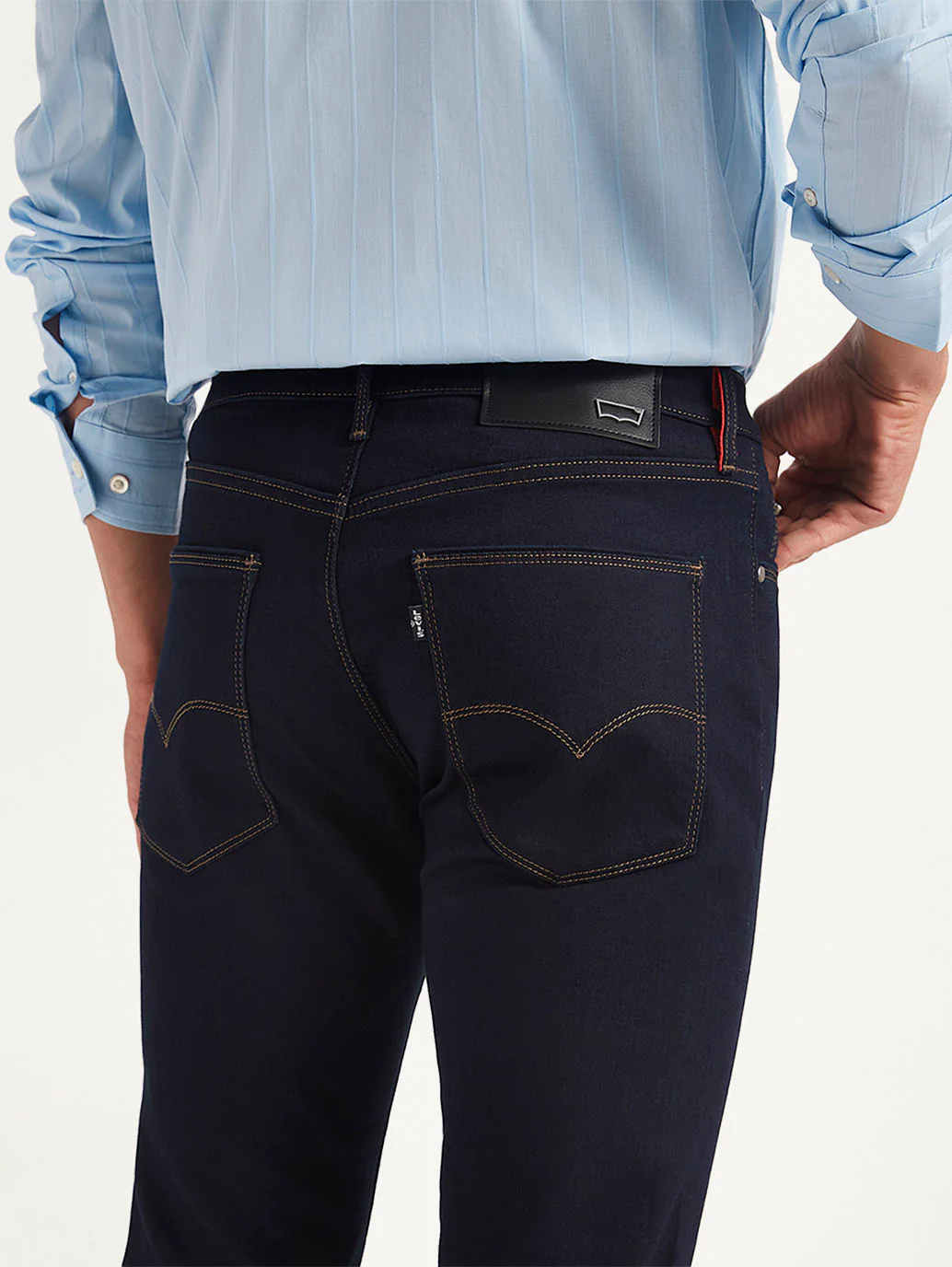 Men's Redloop 511 Navy Blue Slim Fit Mid Rise Jeans - Image 2