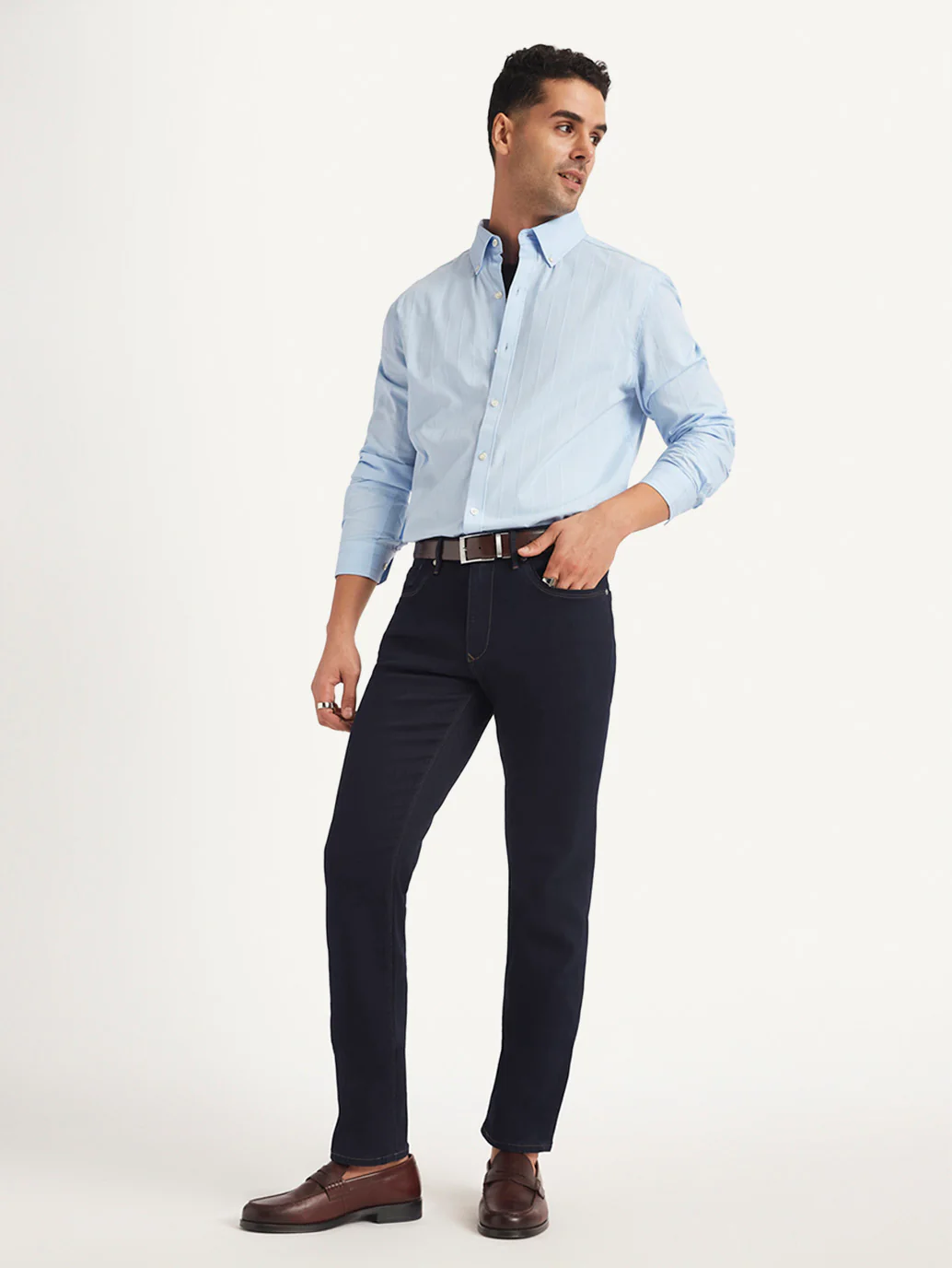 Men's Redloop 511 Navy Blue Slim Fit Mid Rise Jeans - Image 6