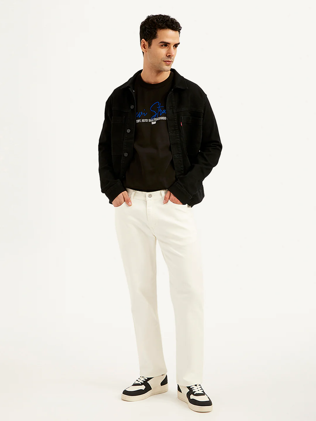 Men's 511 White Slim Fit Mid Rise Jeans