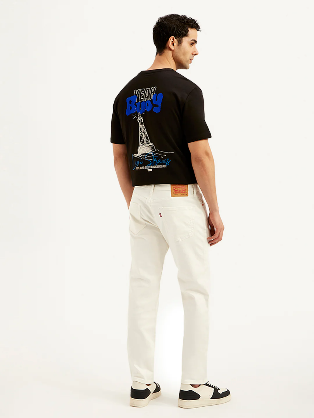 Men's 511 White Slim Fit Mid Rise Jeans - Image 3