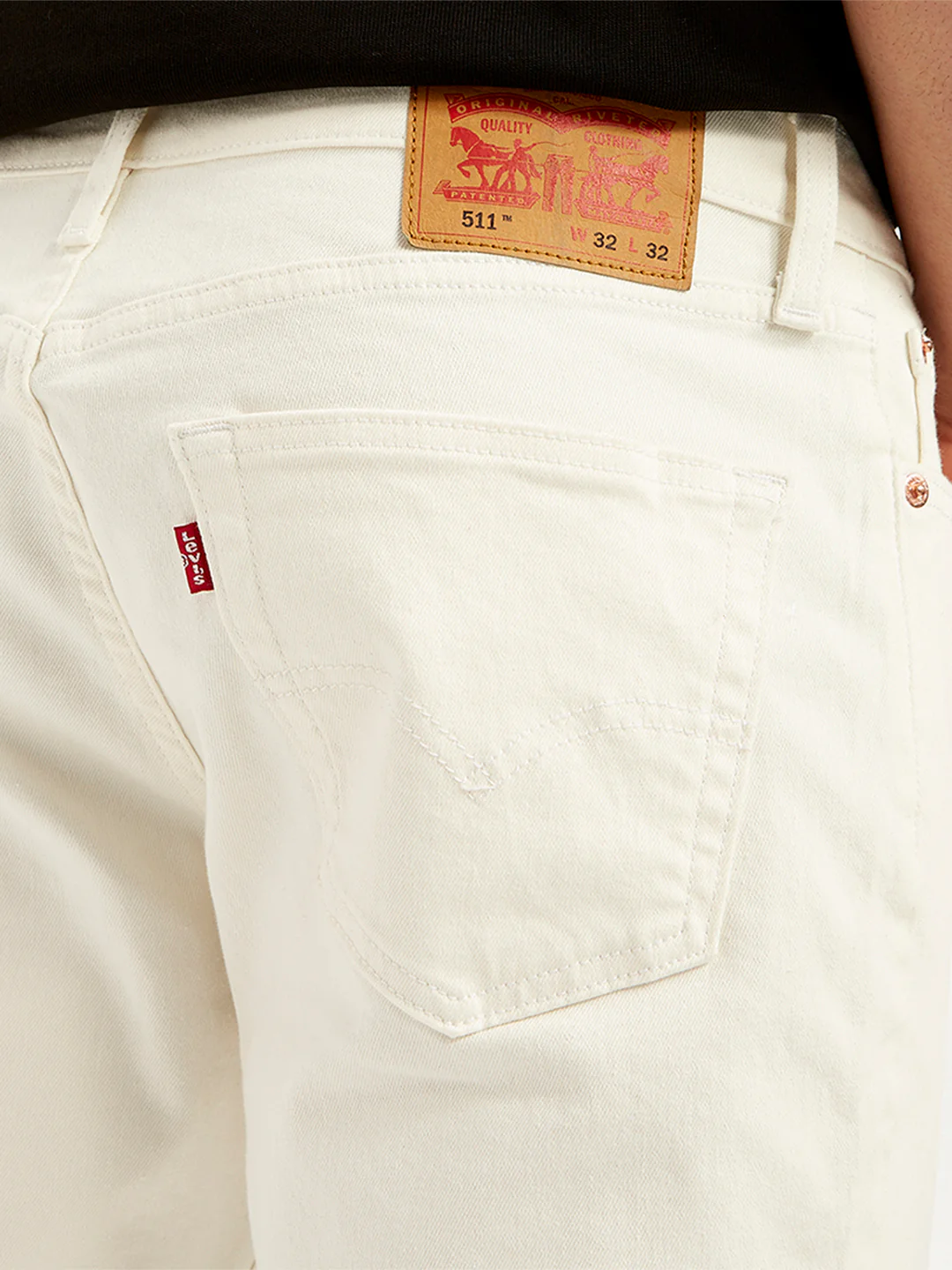 Men's 511 White Slim Fit Mid Rise Jeans - Image 6
