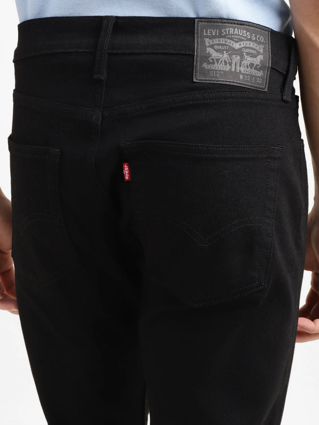Men's 512 Black Slim Tapered Fit Mid Rise Jeans - Image 6