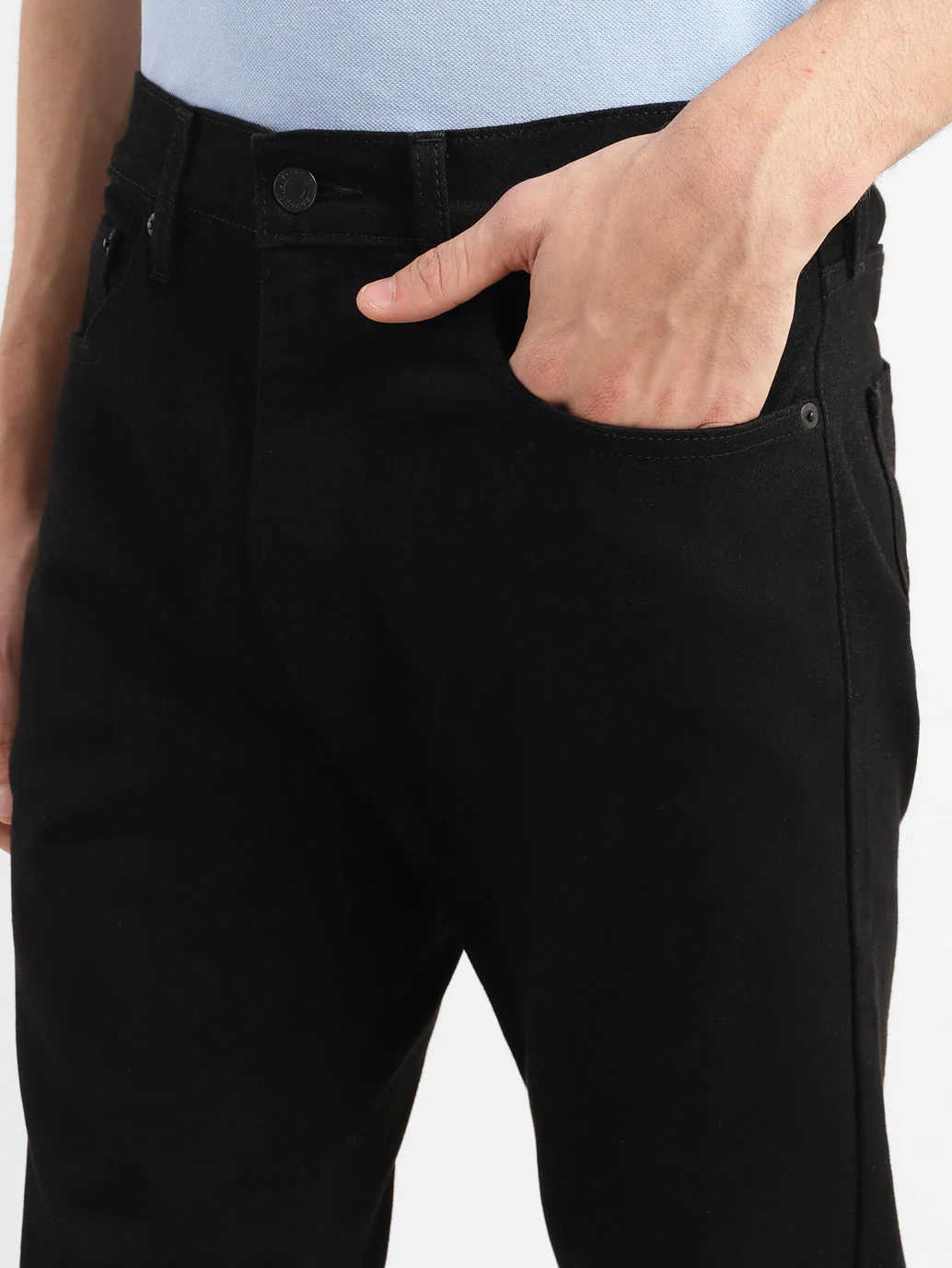Men's 512 Black Slim Tapered Fit Mid Rise Jeans - Image 7
