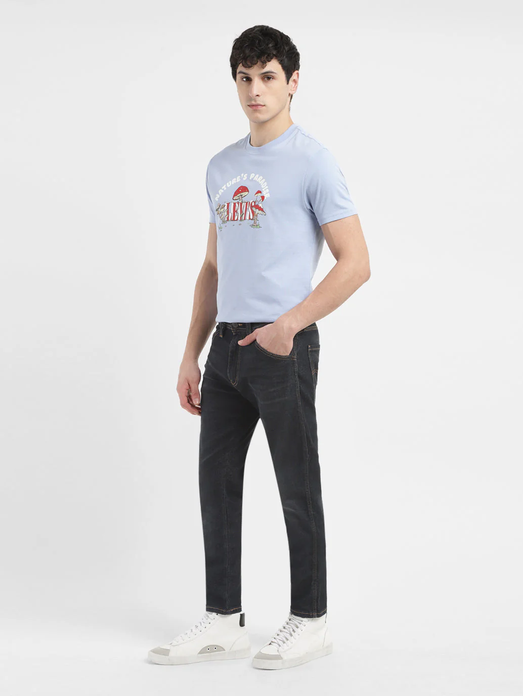 Men's 512 Black Slim Tapered Fit Mid Rise Jeans