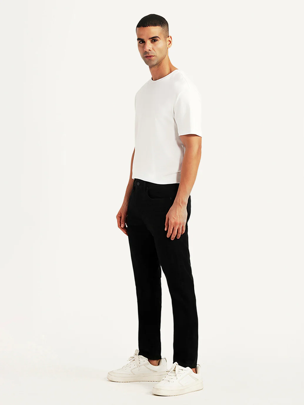 Men's Redloop 512 Black Slim Tapered Fit Mid Rise Jeans - Image 7
