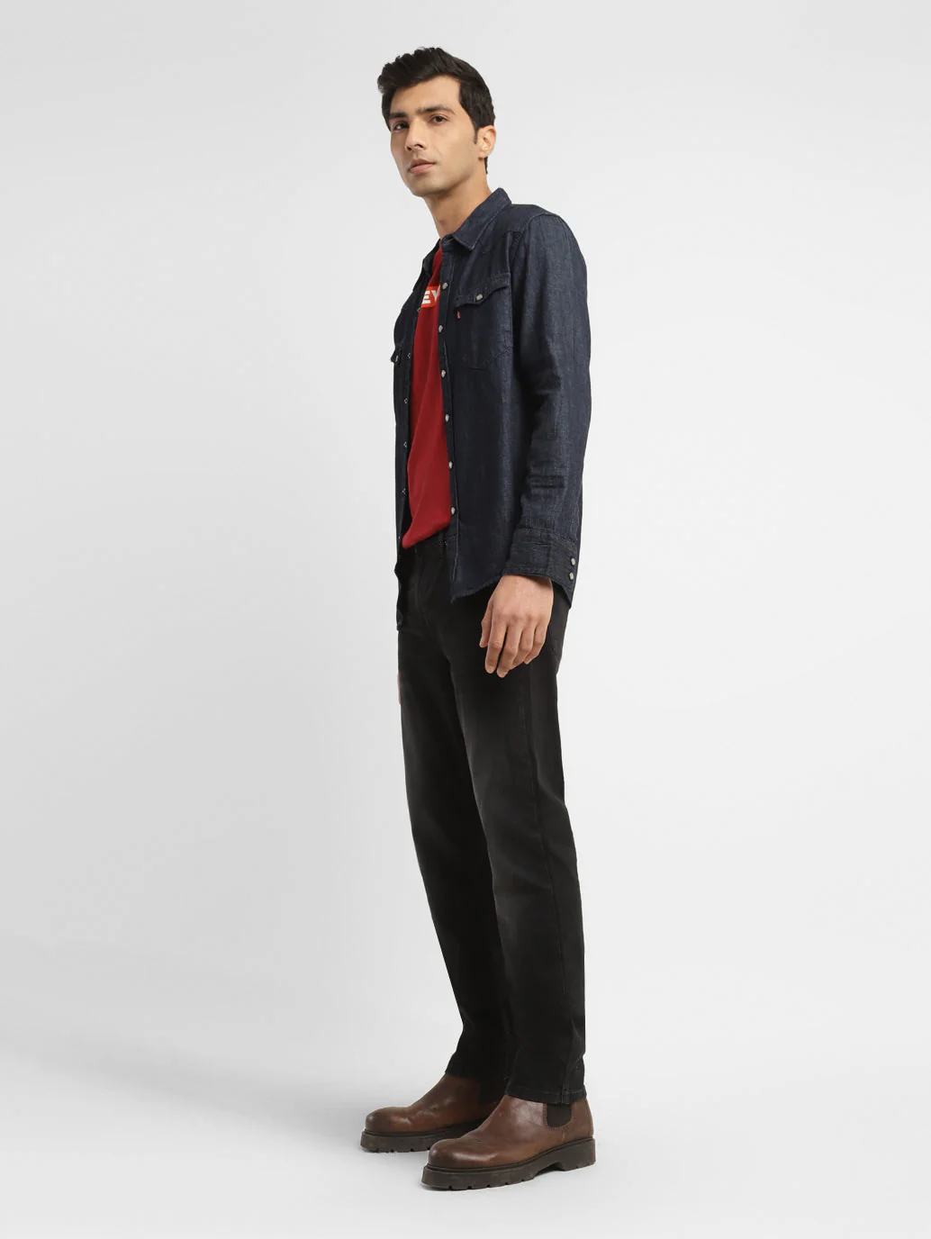 Men's 512 Black Slim Tapered Fit Mid Rise Jeans - Image 3
