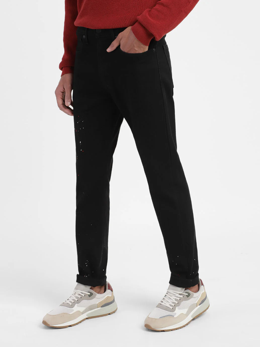 Men's 512 Black Slim Tapered Fit Mid Rise Jeans - Image 5