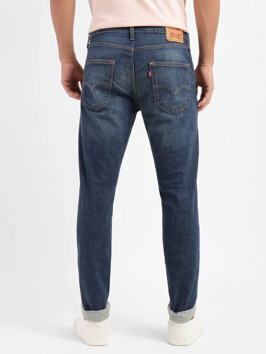 Men's 512 Blue Slim Tapered Fit Mid Rise Jeans - Image 3