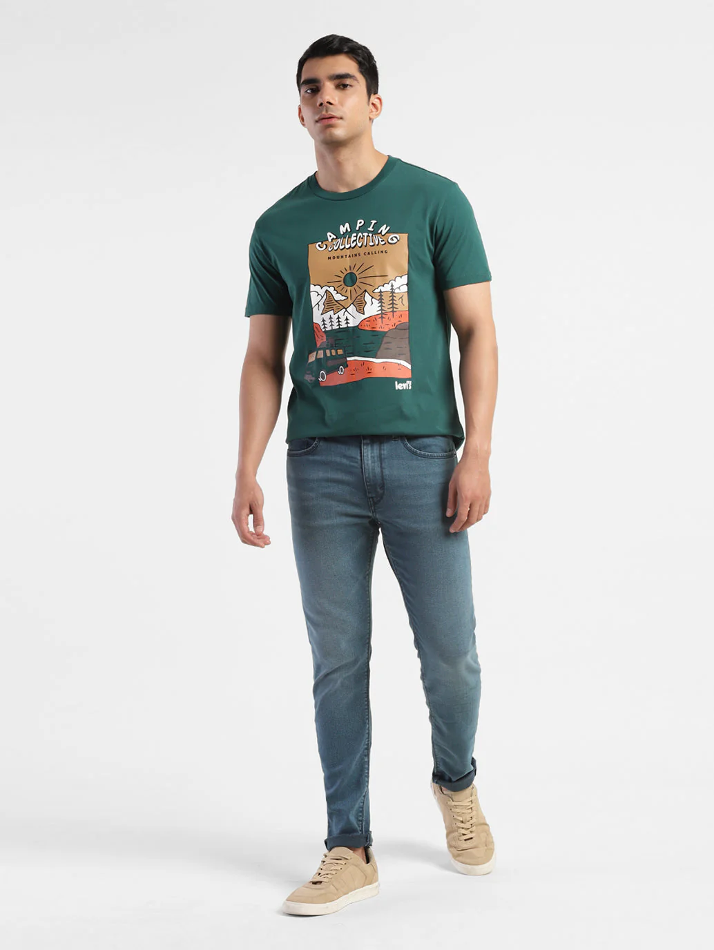 Men's 512 Blue Slim Tapered Fit Mid Rise Jeans