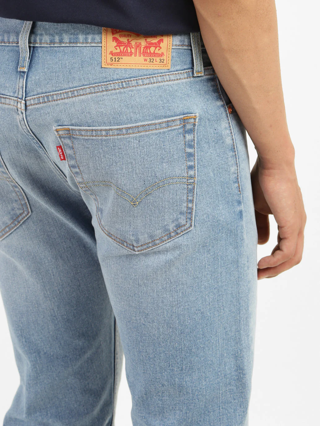 Men's 512 Blue Slim Tapered Fit Mid Rise Jeans - Image 7