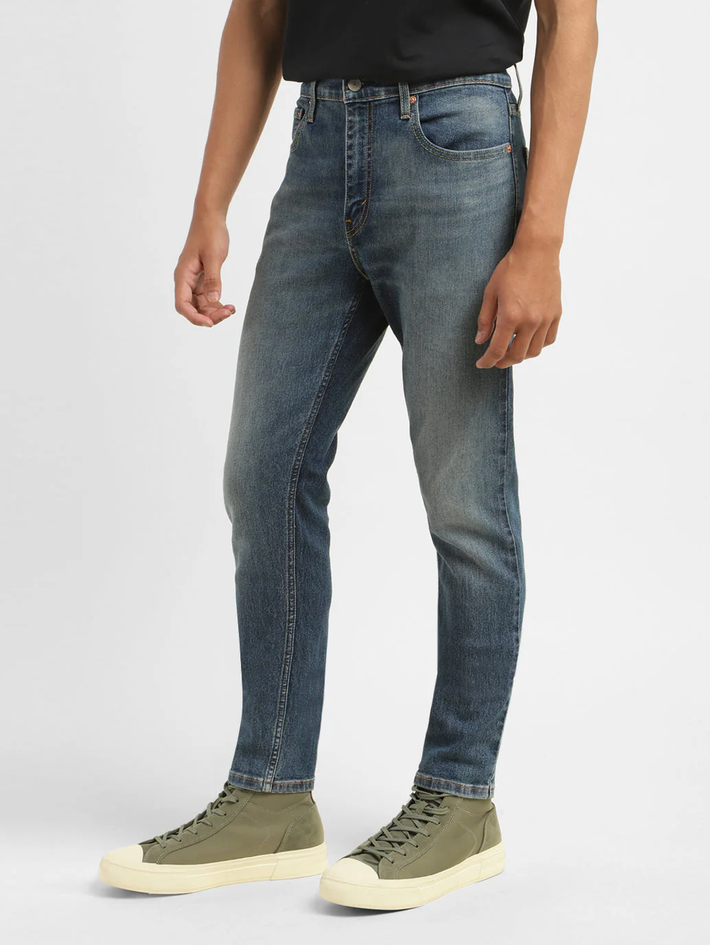 Men's 512 Blue Slim Tapered Fit Mid Rise Jeans - Image 5