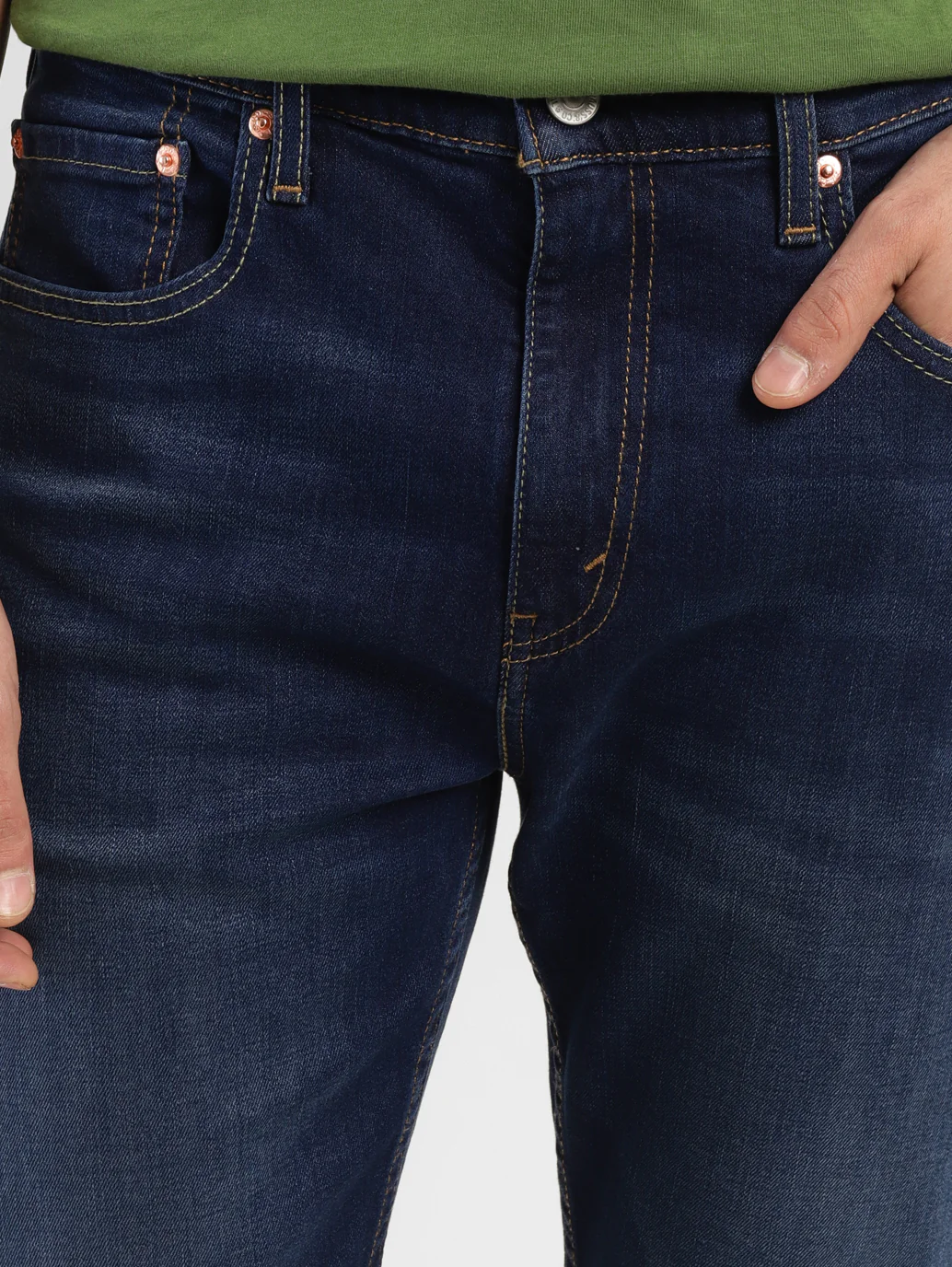 Men's 512 Blue Slim Tapered Fit Mid Rise Jeans - Image 9