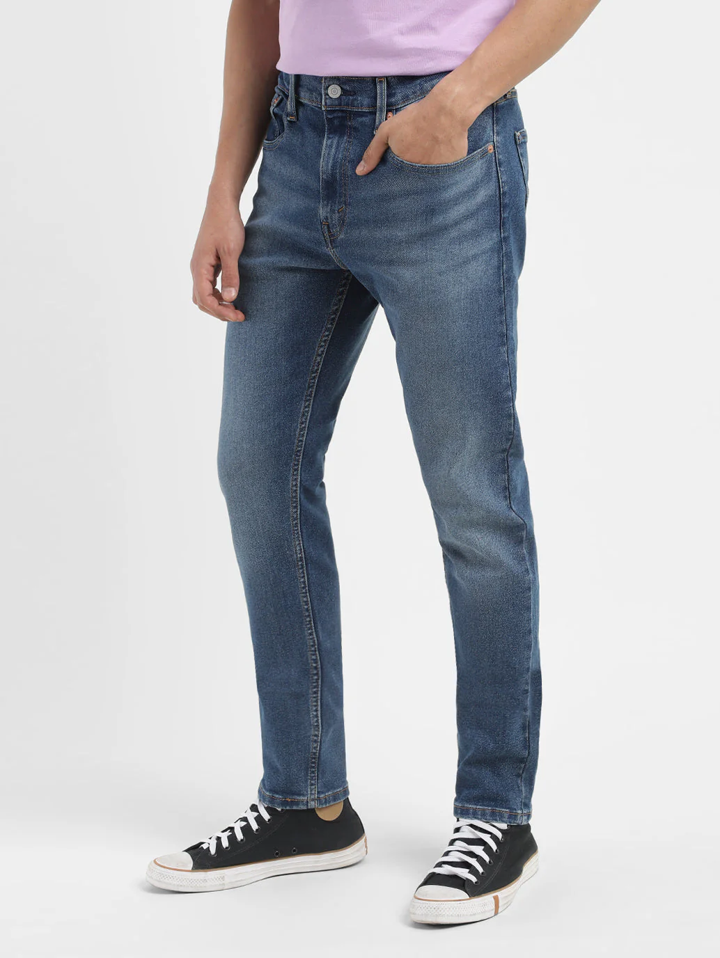 Men's 512 Blue Slim Tapered Fit Mid Rise Jeans - Image 5